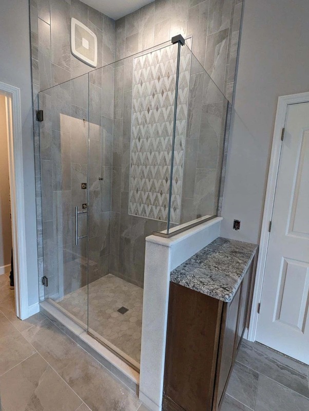 Euro frameless shower enclosure
